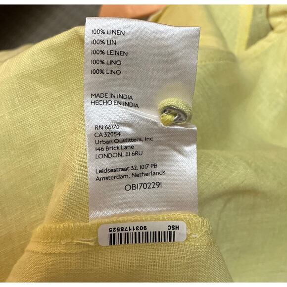 Maeve by Anthropologie Audi Linen Ruffle  Loose Fit Blouse Size Large - Picture 9 of 9